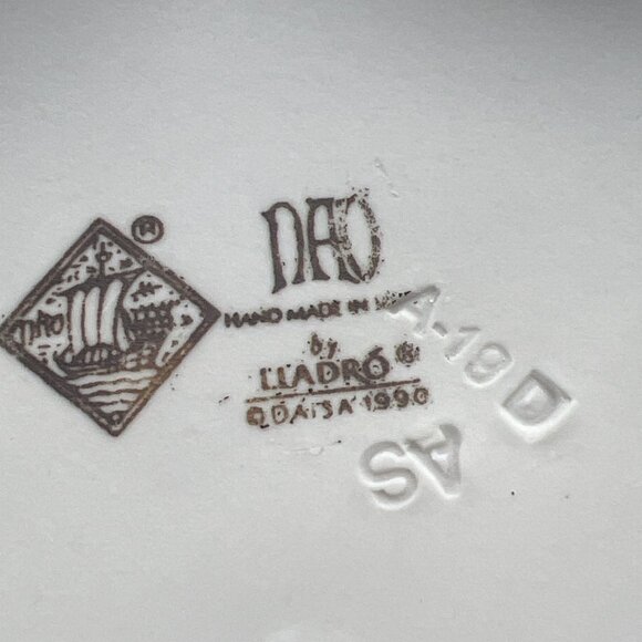 RARE Nao Lladro 1990 Love Dance Geisha w/ 2 Fans Figurine #1142 Rafael Lozano - Picture 13 of 13